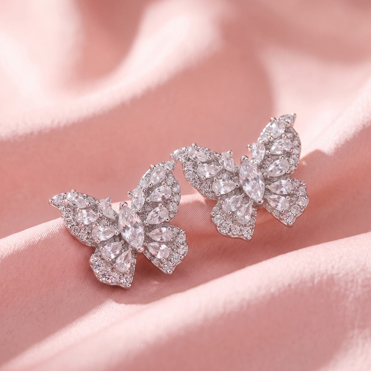 Butterfly charm pair, close-up