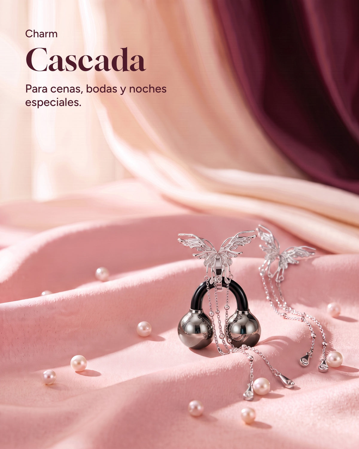 Cascade chain charm pair for Nacary earbuds