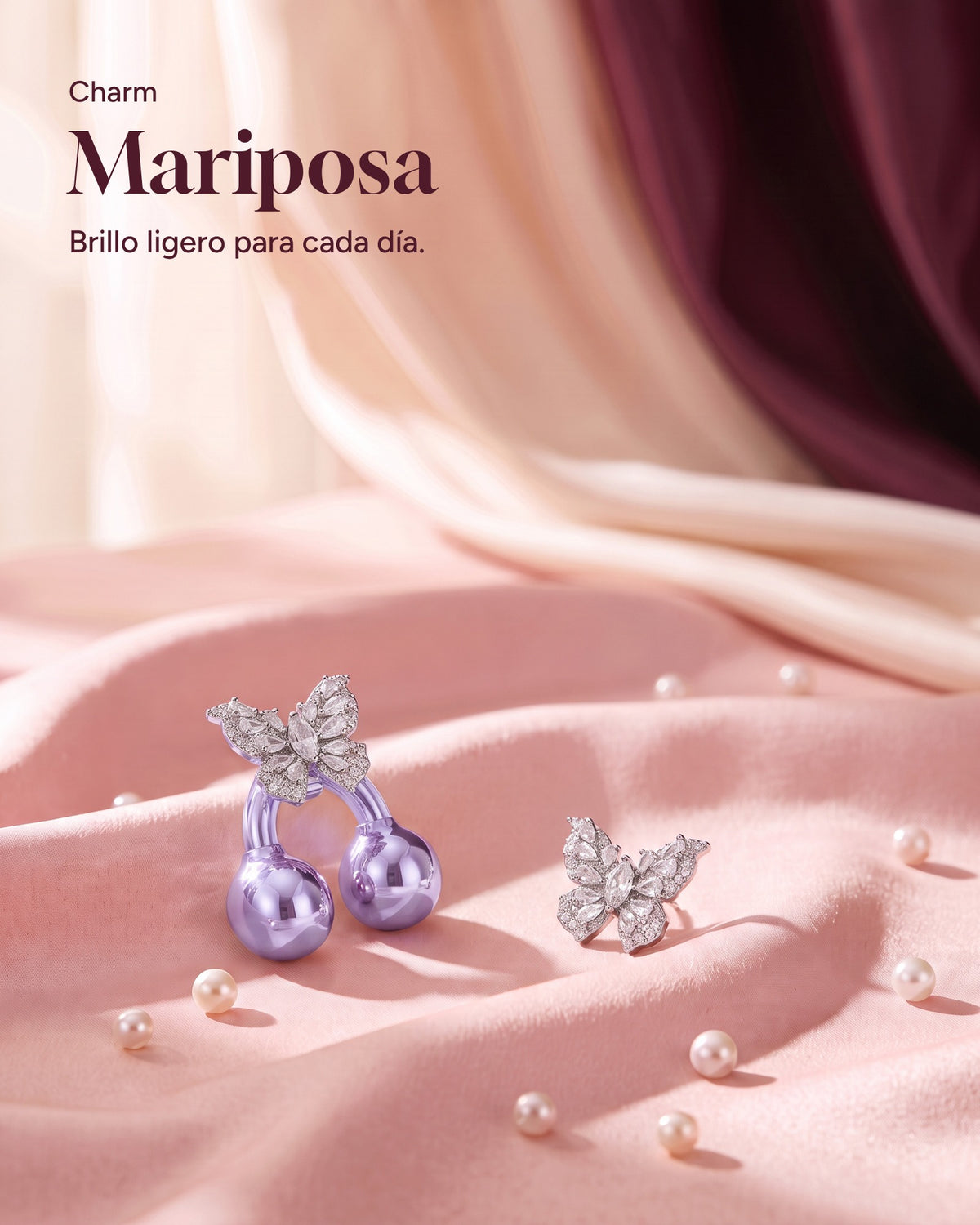 Butterfly charm pair for Nacary earbuds